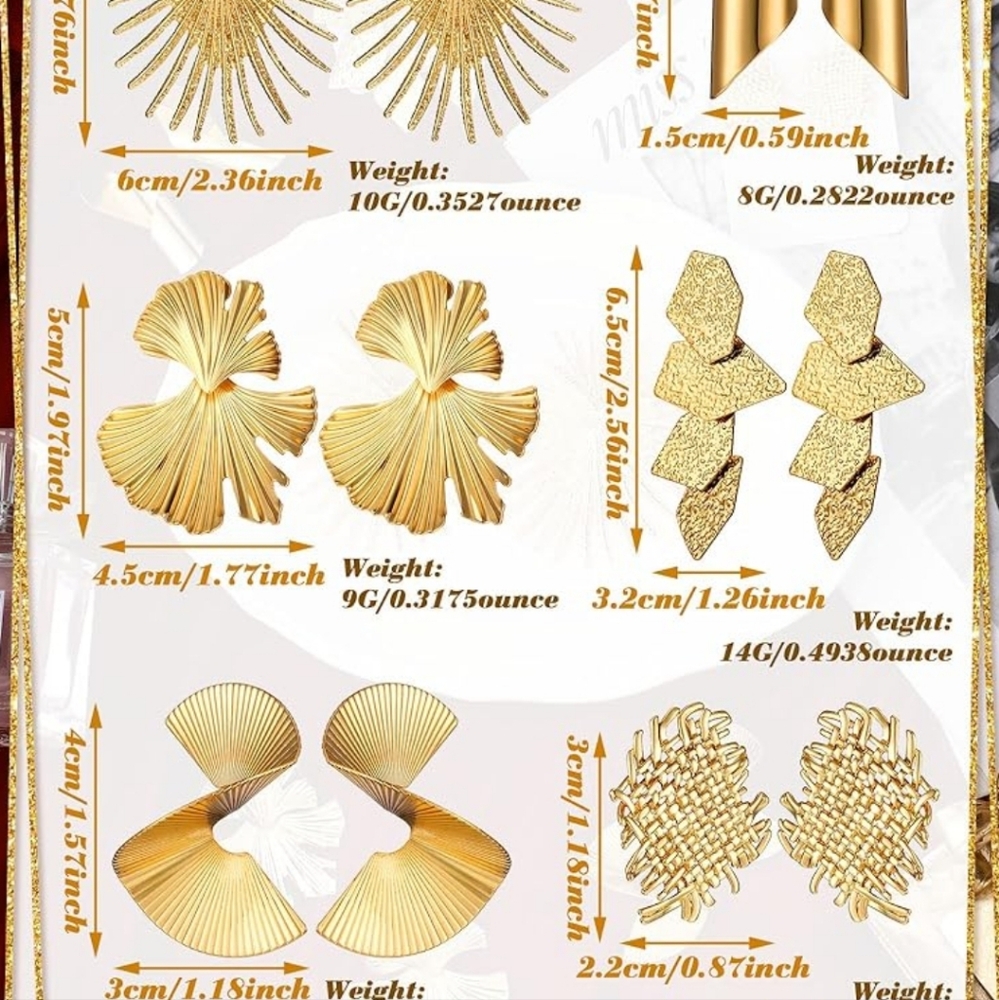 6pc earring set